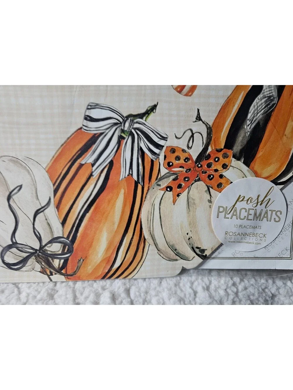 (2 Packs) New Posh 10 Placemats Paper Halloween Pumpkins & Spiders Webs 17